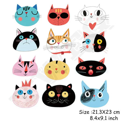 Set Of Patch Iron-on Clothes Cute Animal Cars Clothing Deco New Design Diy Accessory Heat Transfer Washable Badges Patch