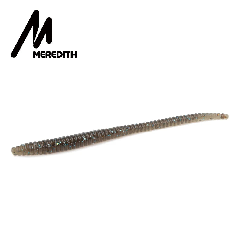 MEREDITH Slow SinkingTrout Worm Soft Baits 60mm 80mm Artificial Fishing Lures Sea Worms Earthworm Fishing Soft Lures Wobblers