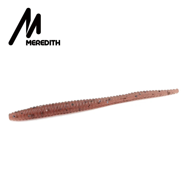 MEREDITH Slow SinkingTrout Worm Soft Baits 60mm 80mm Artificial Fishing Lures Sea Worms Earthworm Fishing Soft Lures Wobblers