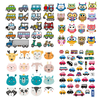 Set Of Patch Iron-on Clothes Cute Animal Cars Clothing Deco New Design Diy Accessory Heat Transfer Washable Badges Patch