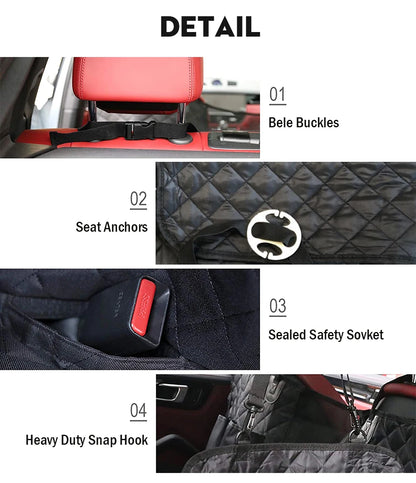 Dog Car Seat Cover View Mesh Pet Carrier Hammock Safety Protector Car Rear Back Seat Mat With Zipper And Pocket For Travel