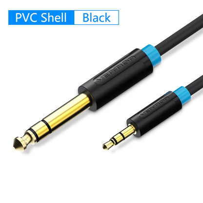 Vention Male to Male 3.5 mm to 6.35 mm Adapter Aux Cable for Mixer Amplifier Gold Plated 3.5 Jack to 6.5 Jack 3m 5m 10m Aux Cabo