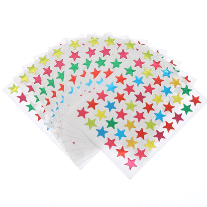 10 Sheets/Pack Of Children'S Gold-Plated Award Glitter Stickers Mother Teacher Praise Label Award Five-Pointed Star Love Sticker