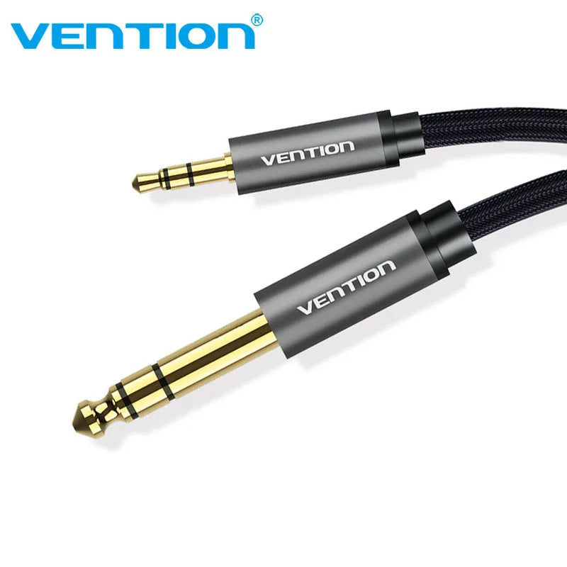 Vention Male to Male 3.5 mm to 6.35 mm Adapter Aux Cable for Mixer Amplifier Gold Plated 3.5 Jack to 6.5 Jack 3m 5m 10m Aux Cabo