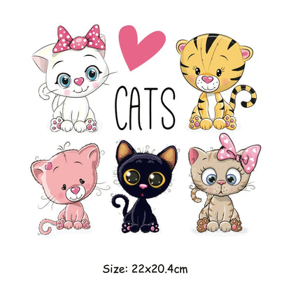 Set Of Patch Iron-on Clothes Cute Animal Cars Clothing Deco New Design Diy Accessory Heat Transfer Washable Badges Patch