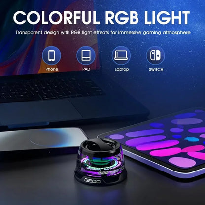 Outdoor Magnetic Bluetooth Speaker Wireless Portable Mini Travel Stereo Speaker with RGB Color Light and Phone Holder for Ios