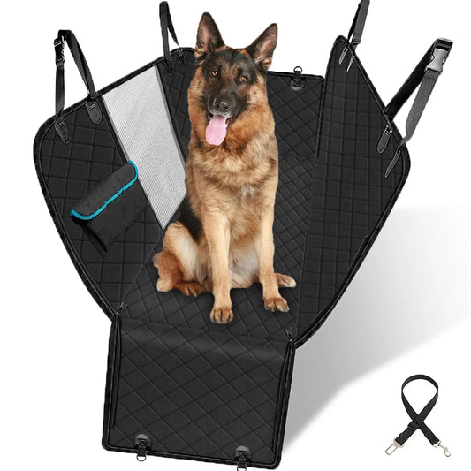 Dog Car Seat Cover View Mesh Pet Carrier Hammock Safety Protector Car Rear Back Seat Mat With Zipper And Pocket For Travel