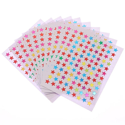 10 Sheets/Pack Of Children'S Gold-Plated Award Glitter Stickers Mother Teacher Praise Label Award Five-Pointed Star Love Sticker