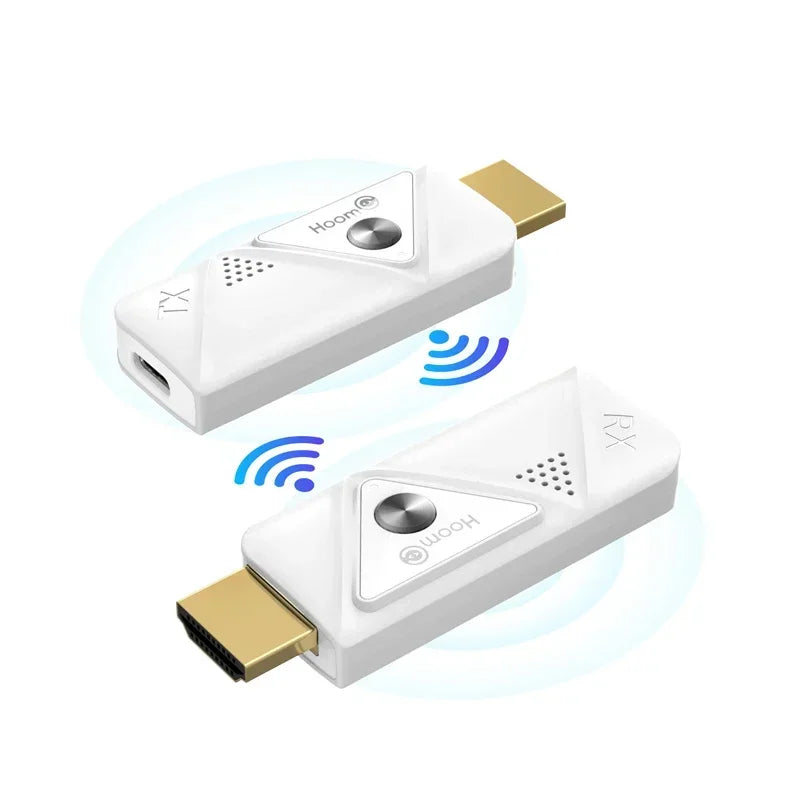 Portable Wireless HDMI Transmitter and Receiver HDMI Extender 98FT/30M 1080P Kit Plug Compact Design Takes Up Little Space