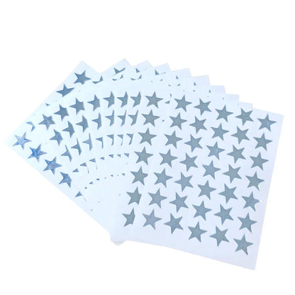 10 Sheets/Pack Of Children'S Gold-Plated Award Glitter Stickers Mother Teacher Praise Label Award Five-Pointed Star Love Sticker