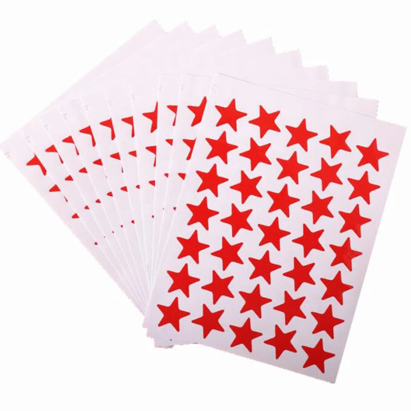 10 Sheets/Pack Of Children'S Gold-Plated Award Glitter Stickers Mother Teacher Praise Label Award Five-Pointed Star Love Sticker